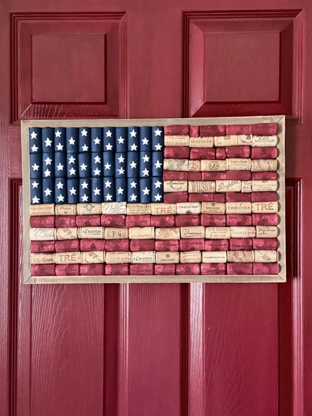 USA 250th Anniversary- Americana Wine Cork Flag Wall Art -Handmade by Me!